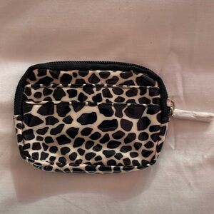 Leopard print cardholder change bag